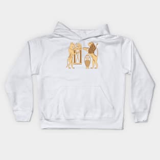 Lion and lioness with sacrifices Kids Hoodie